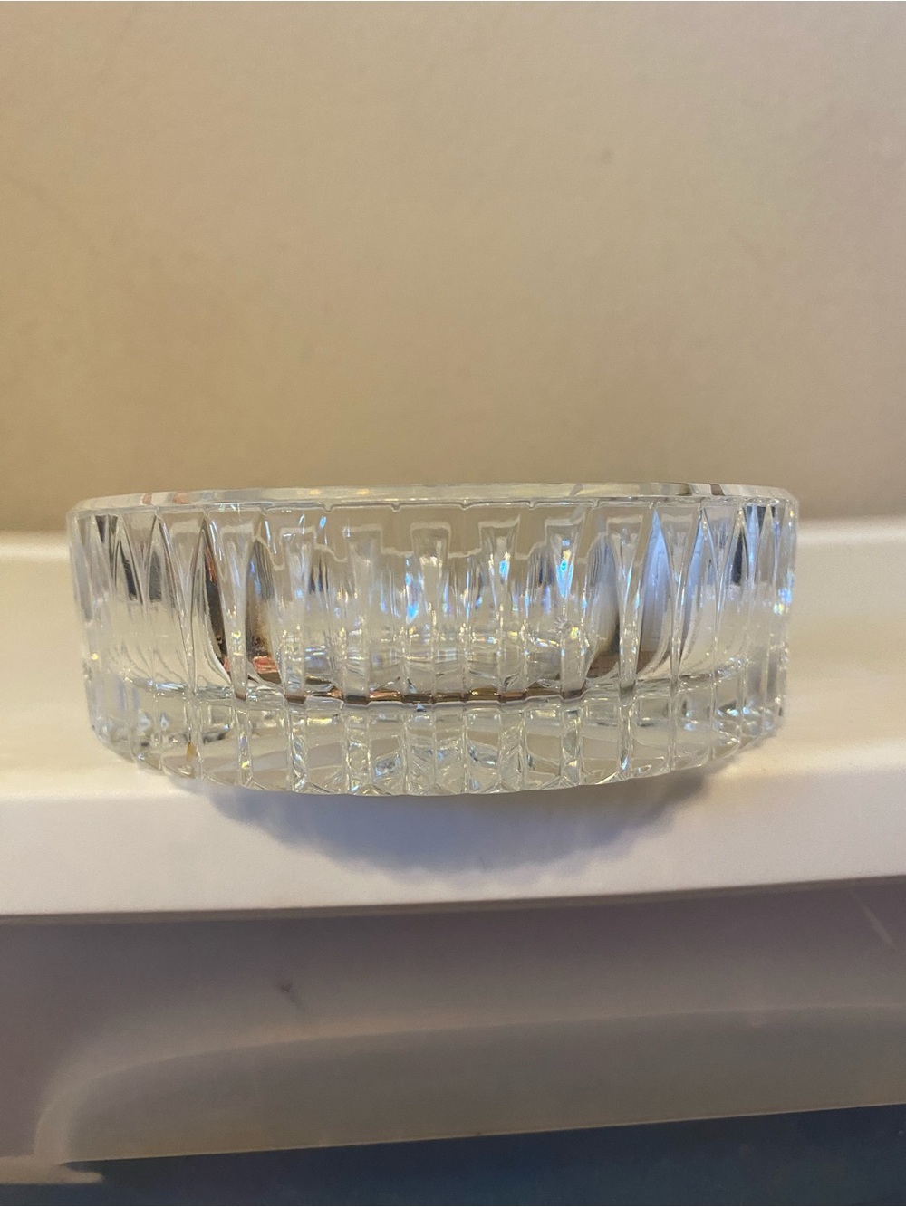 Waterford Crystal wine bottle coaster